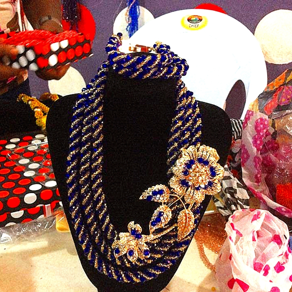 Crystal and sandbead handmade beautiful beaded set